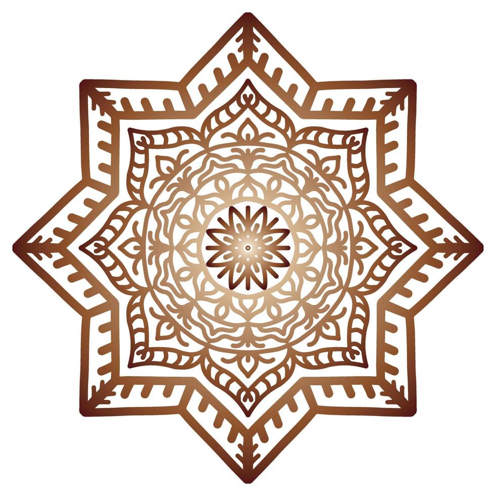 Islamic mandala round lace pattern vector