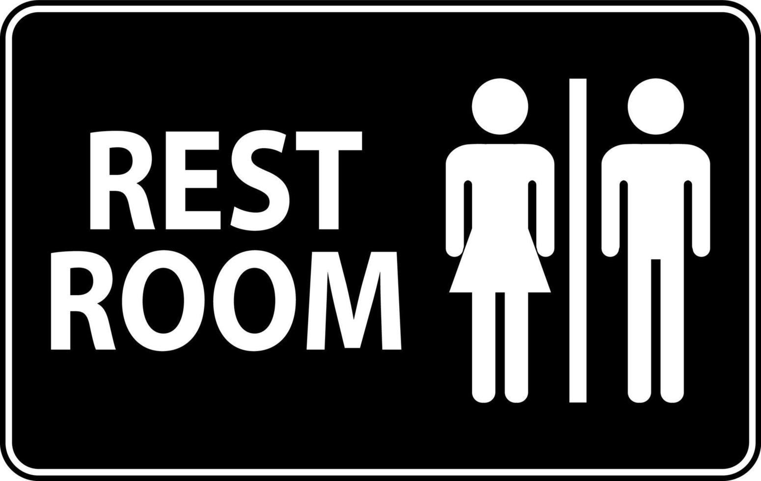 Symbol Bathroom Sign Restroom With Man and Woman Sign vector
