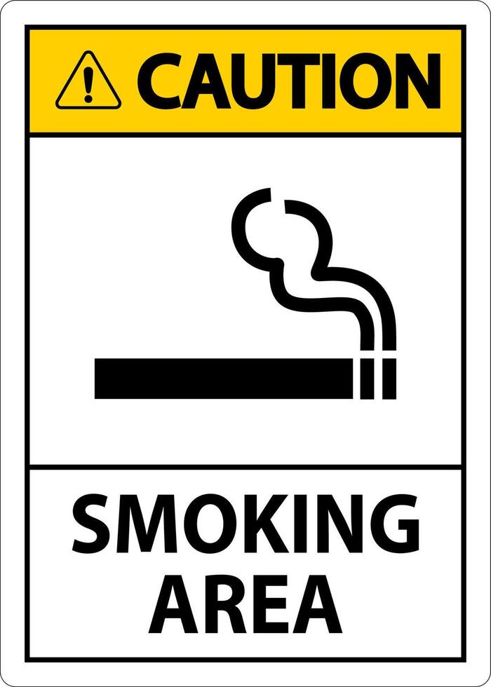 Sign showing allowed smoking area spots On White Background vector