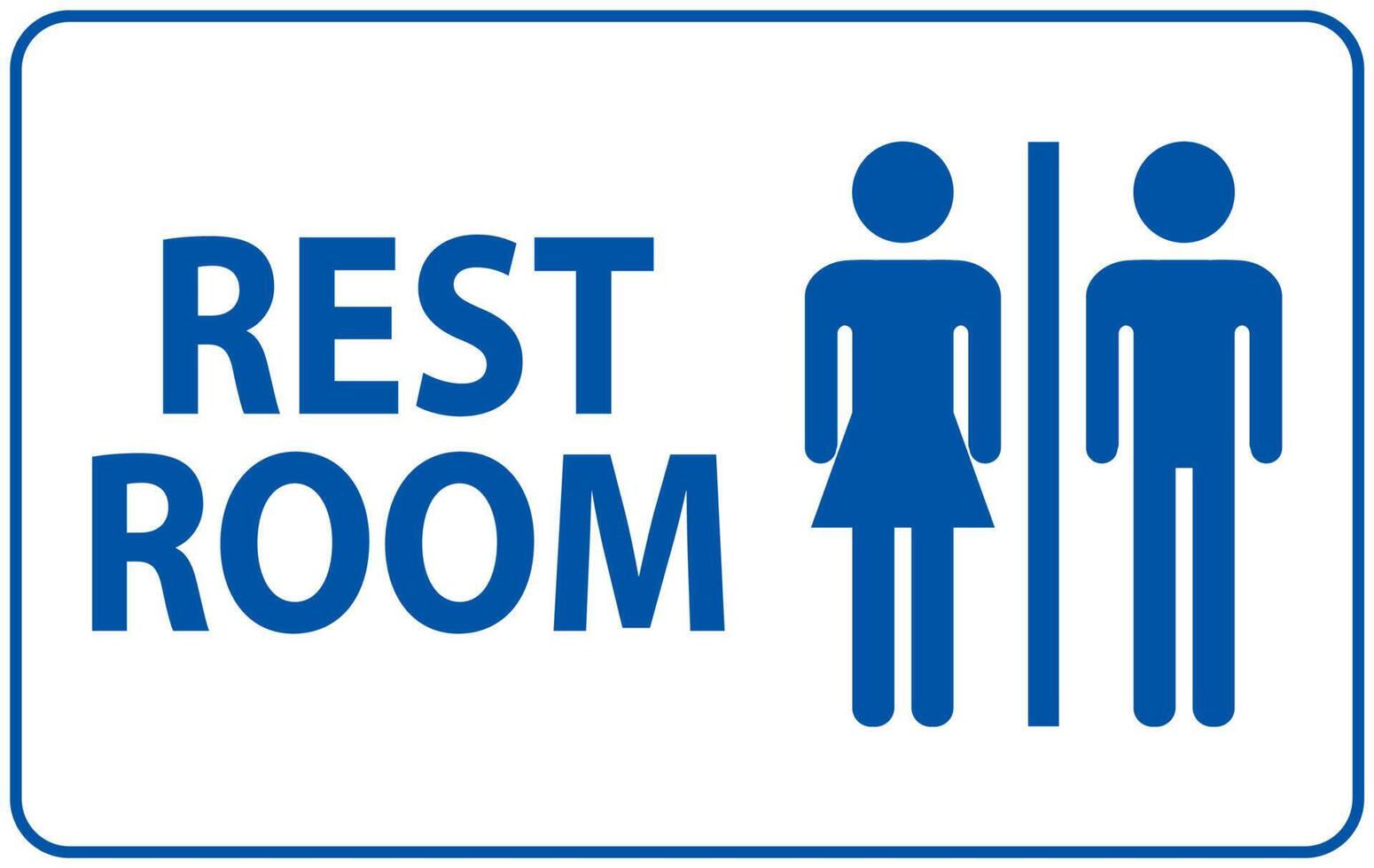 Symbol Bathroom Sign Restroom With Man and Woman Sign vector