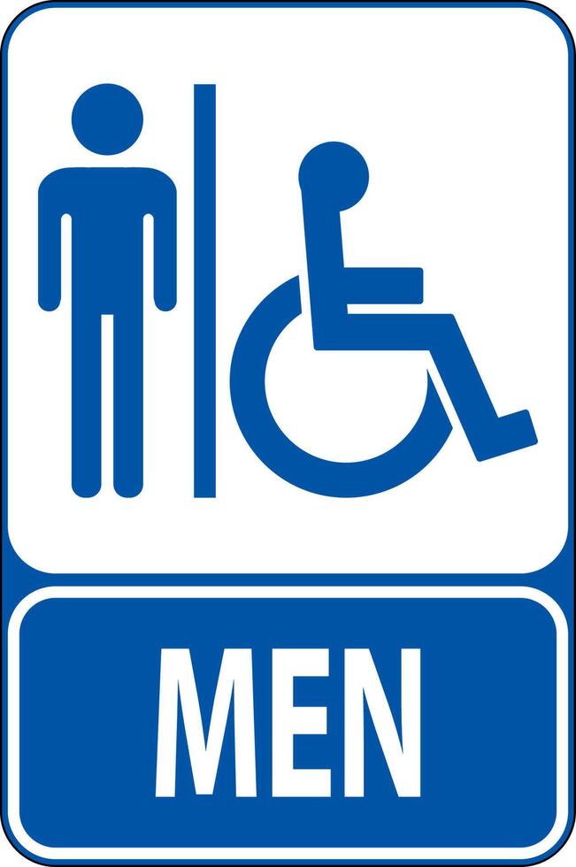 Symbol Bathroom Sign Restroom With man Sign vector