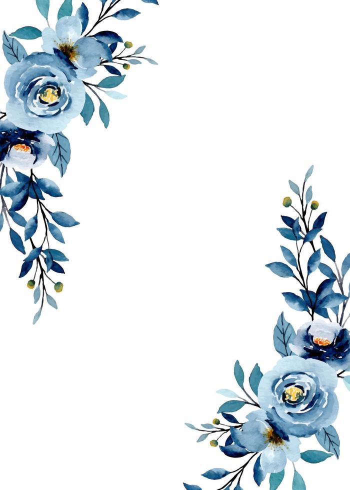 primavera azul flor acuarela para boda, cumpleaños, tarjeta, fondo, invitación, fondo de pantalla, pegatina, decoración etc. vector