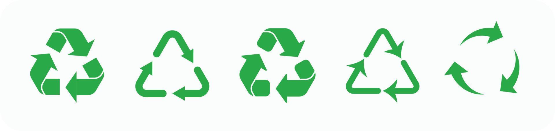 ecología reciclar símbolo conjunto eps10 - vector