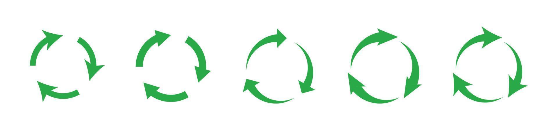 Recycle eco green icons set. Recycle arrow symbol set EPS10 - Vector