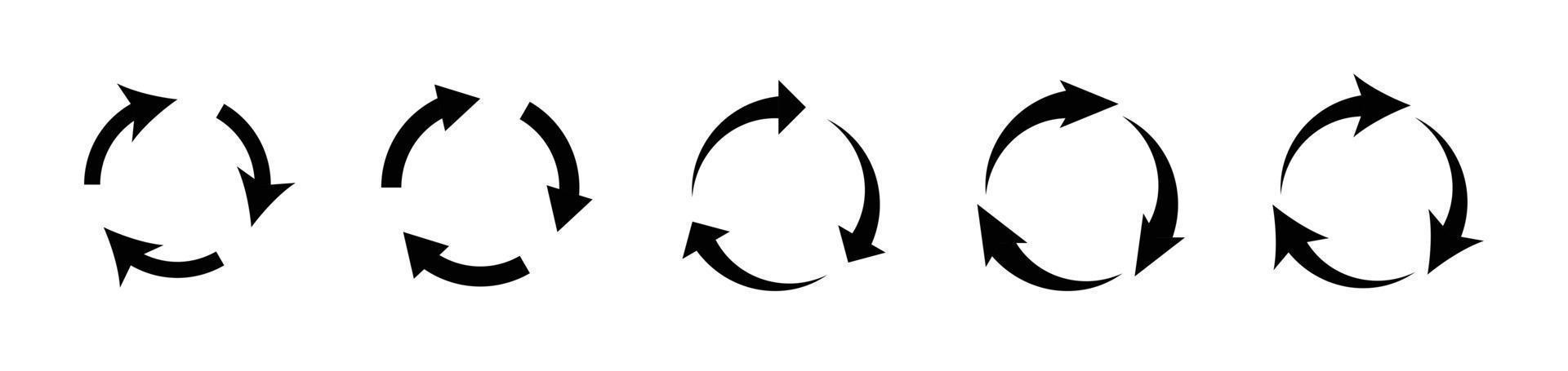Recycle arrow icons set. Arrow recycle symbol set EPS10 - Vector