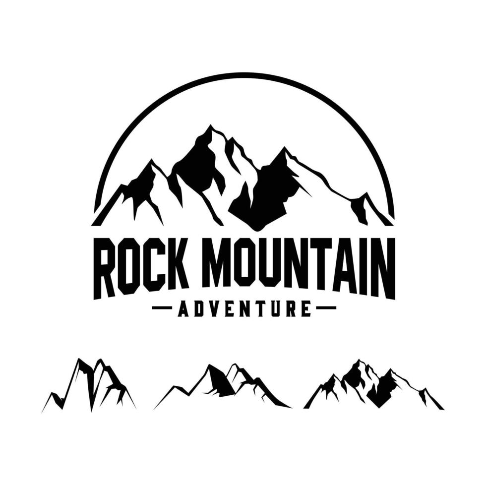 The rock mountain illustration vector