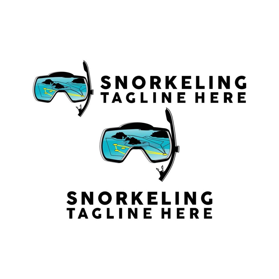 Snorkeling in paradise illustration vector