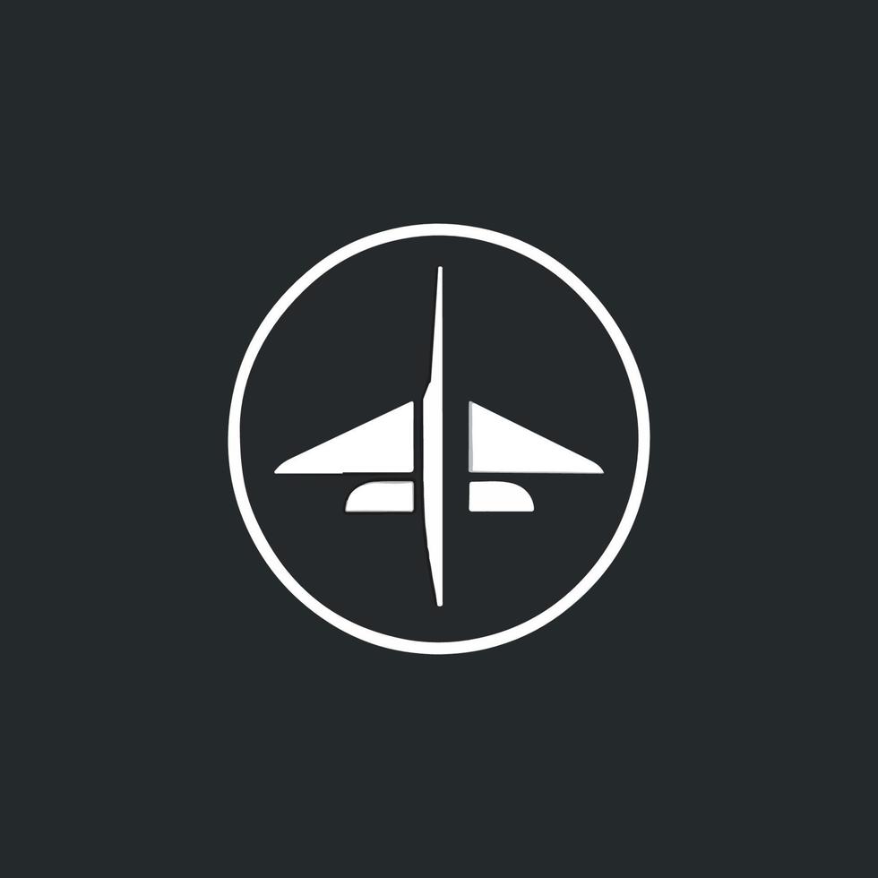 Plane icon vector, solid illustration, pictogram isolated on white vector