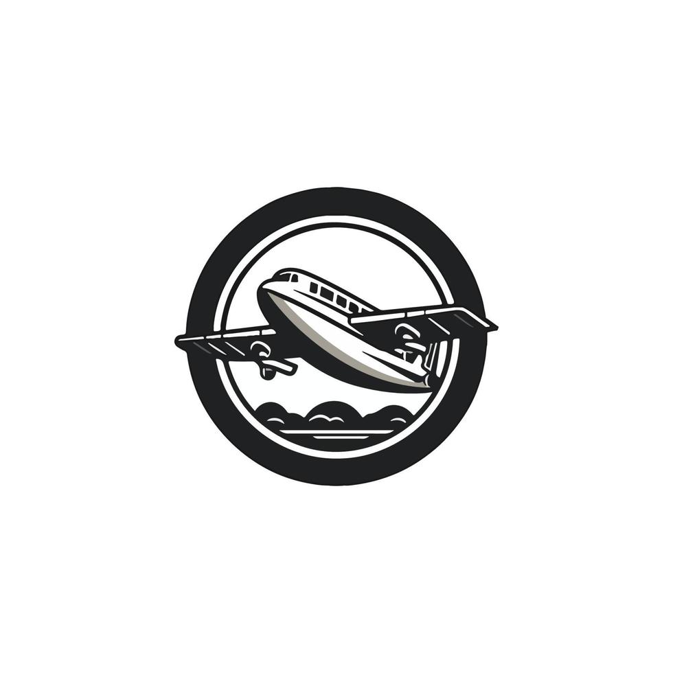 Plane icon vector, solid illustration, pictogram isolated on white vector