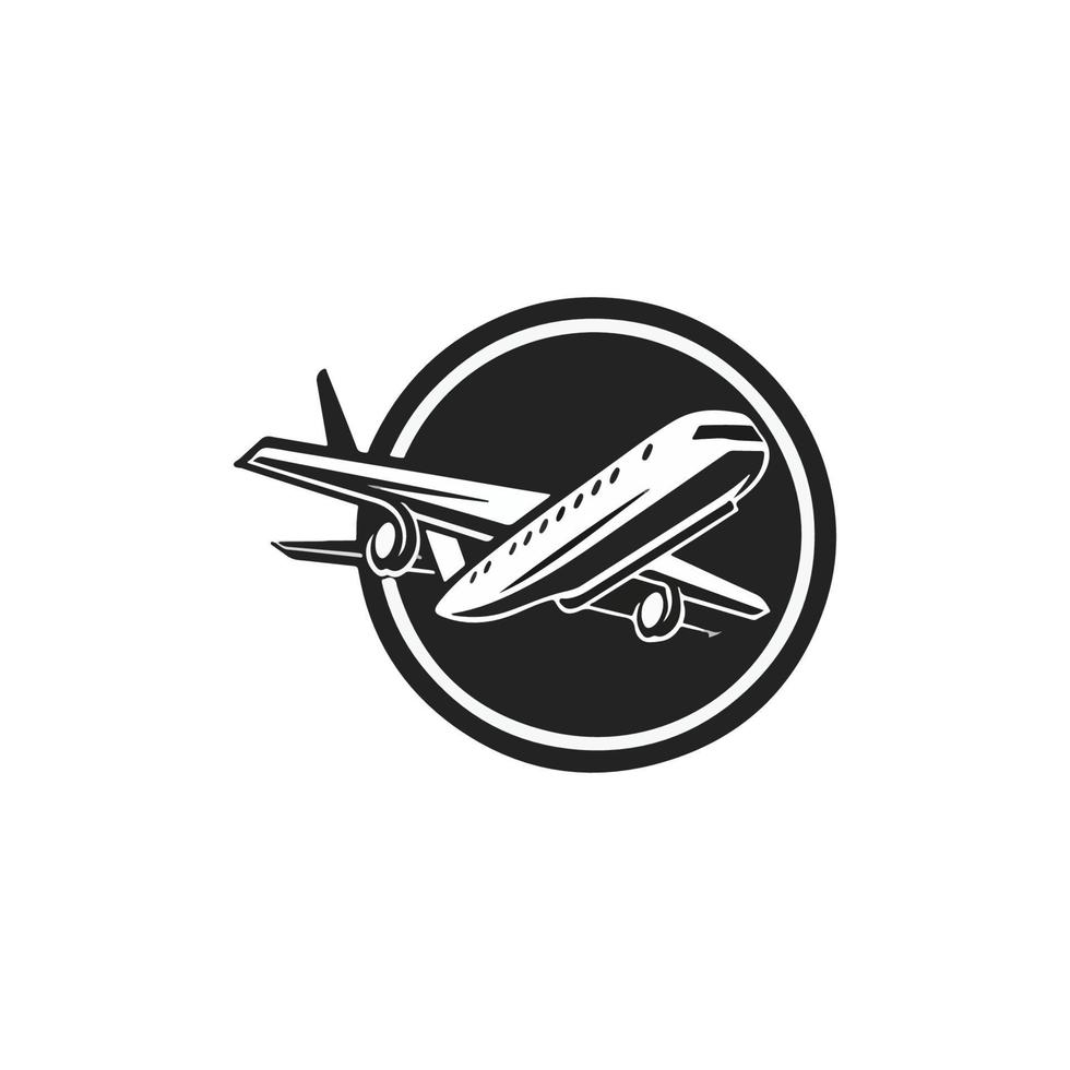 Plane icon vector, solid illustration, pictogram isolated on white vector