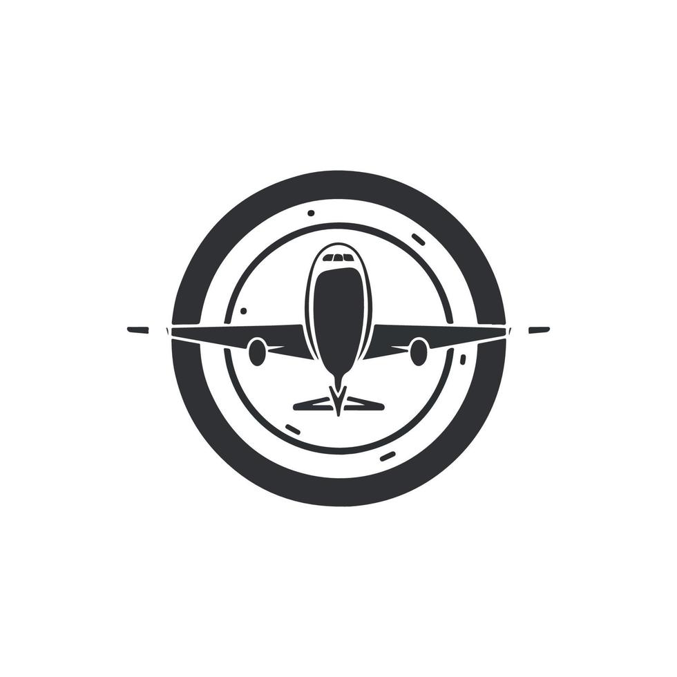 Plane icon vector, solid illustration, pictogram isolated on white vector
