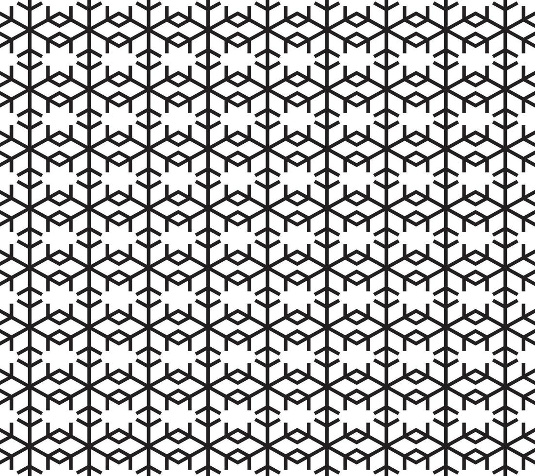 Vector seamless elegant pattern. Stylish textile print with geometric ethnic design. Black and white fabric background. New Era Style..EPS