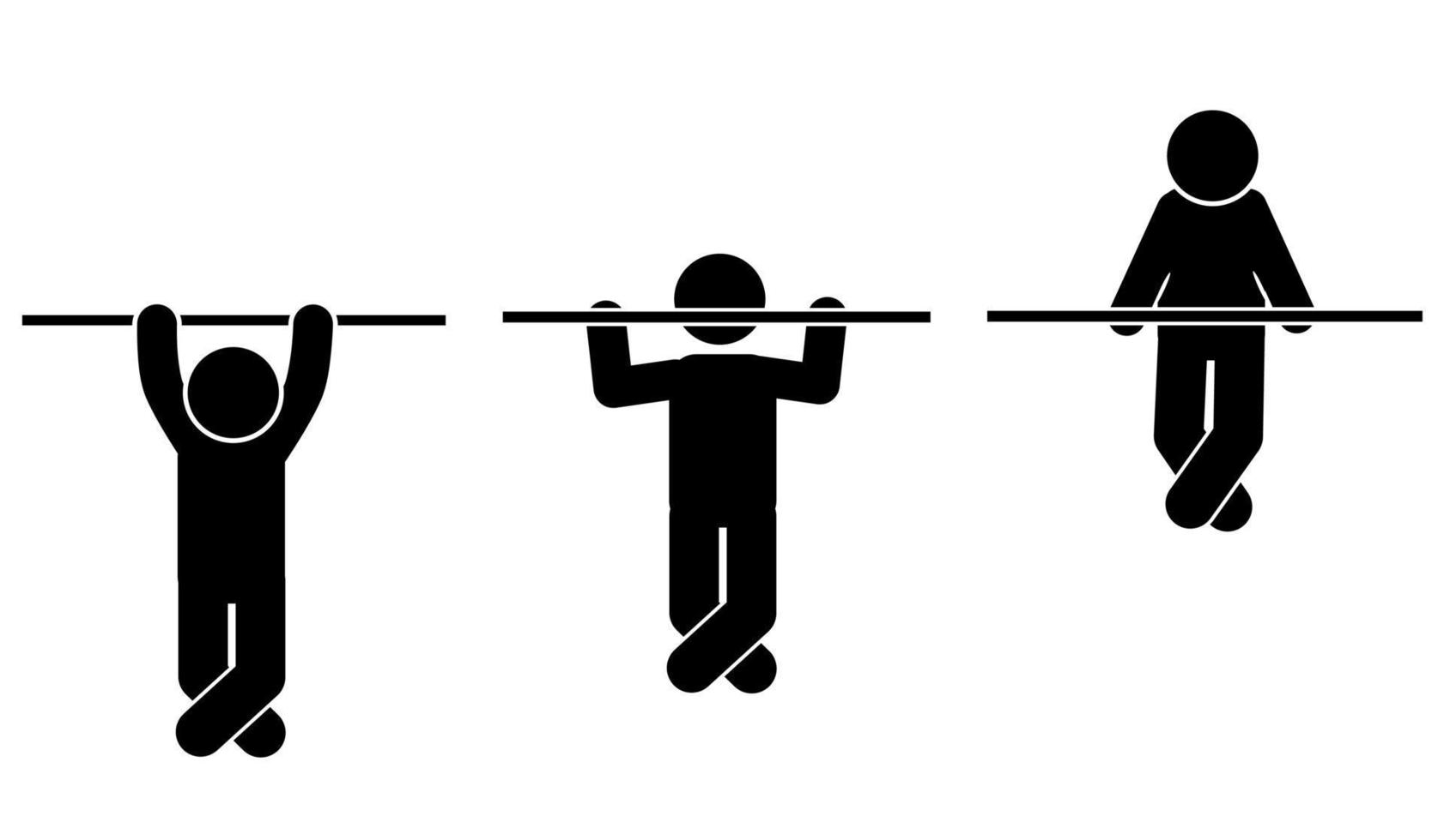 Pull Ups Silhouette. Pull ups Vector Art .