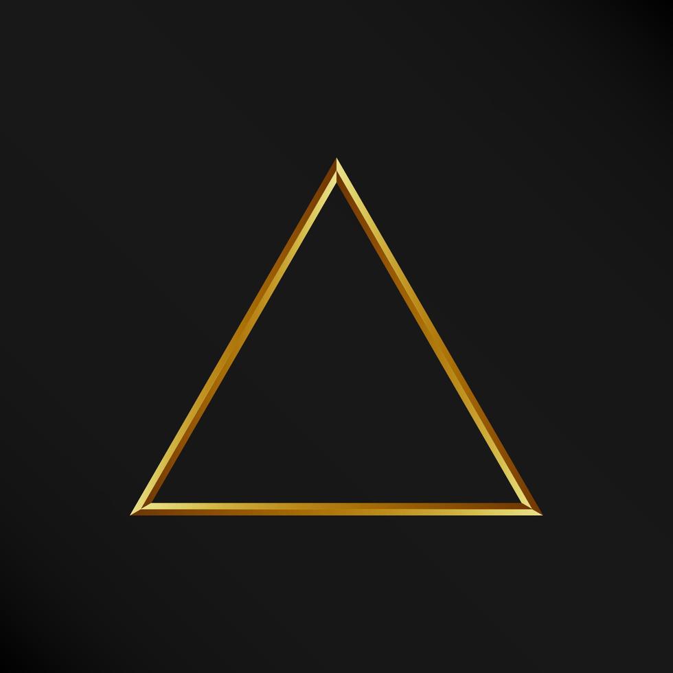 Blank Shiny Bronze Lined Triangle Shape vector