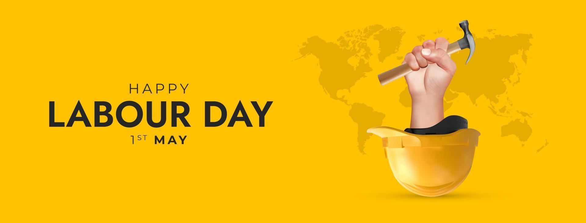 Labour Day Social Media Post Web Banner Design Concept vector