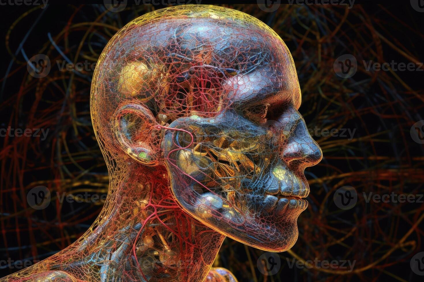 Visualization of the human genom created with technology. photo