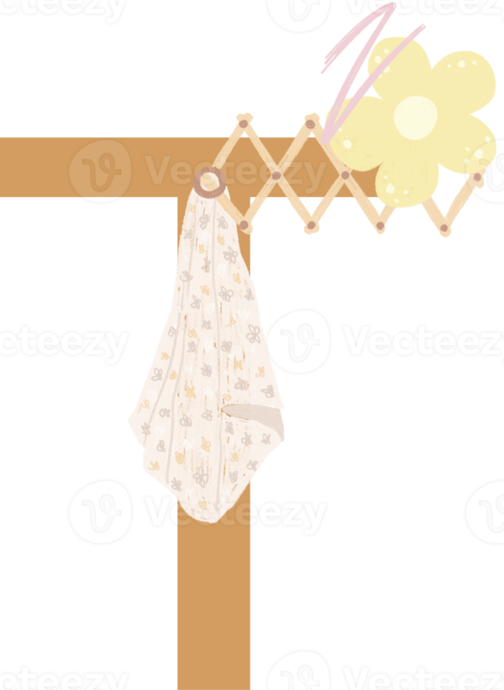 Alphabet and number Boho Baby hand drawn png