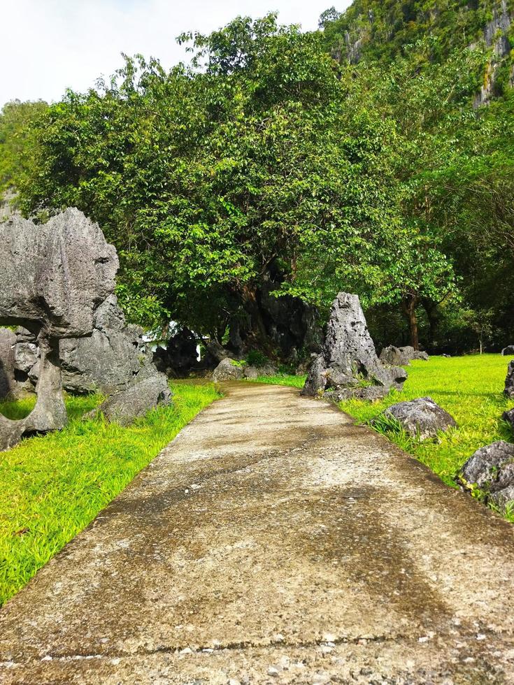 Stone made of nature at isolated environment photo