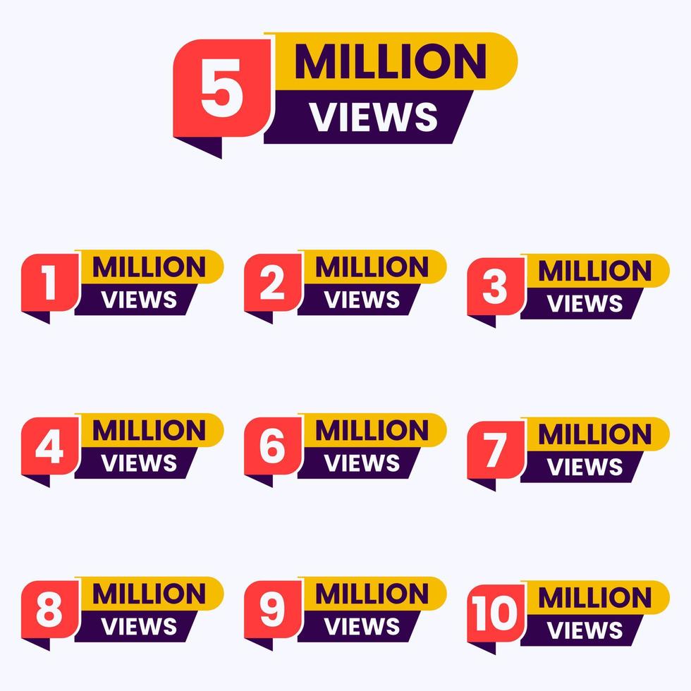 million views celebration background design banner vector