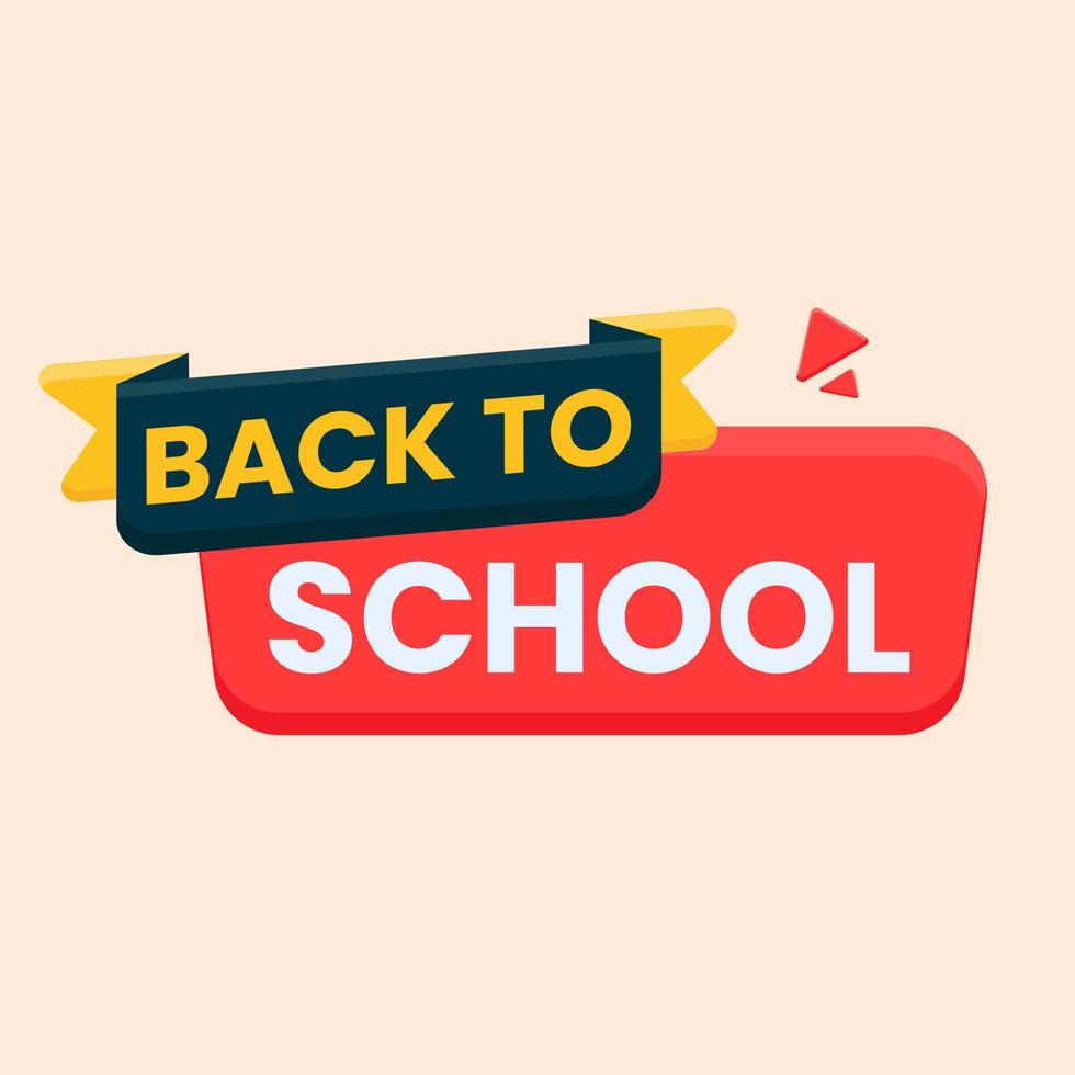 colorful back to school label and badge design vector