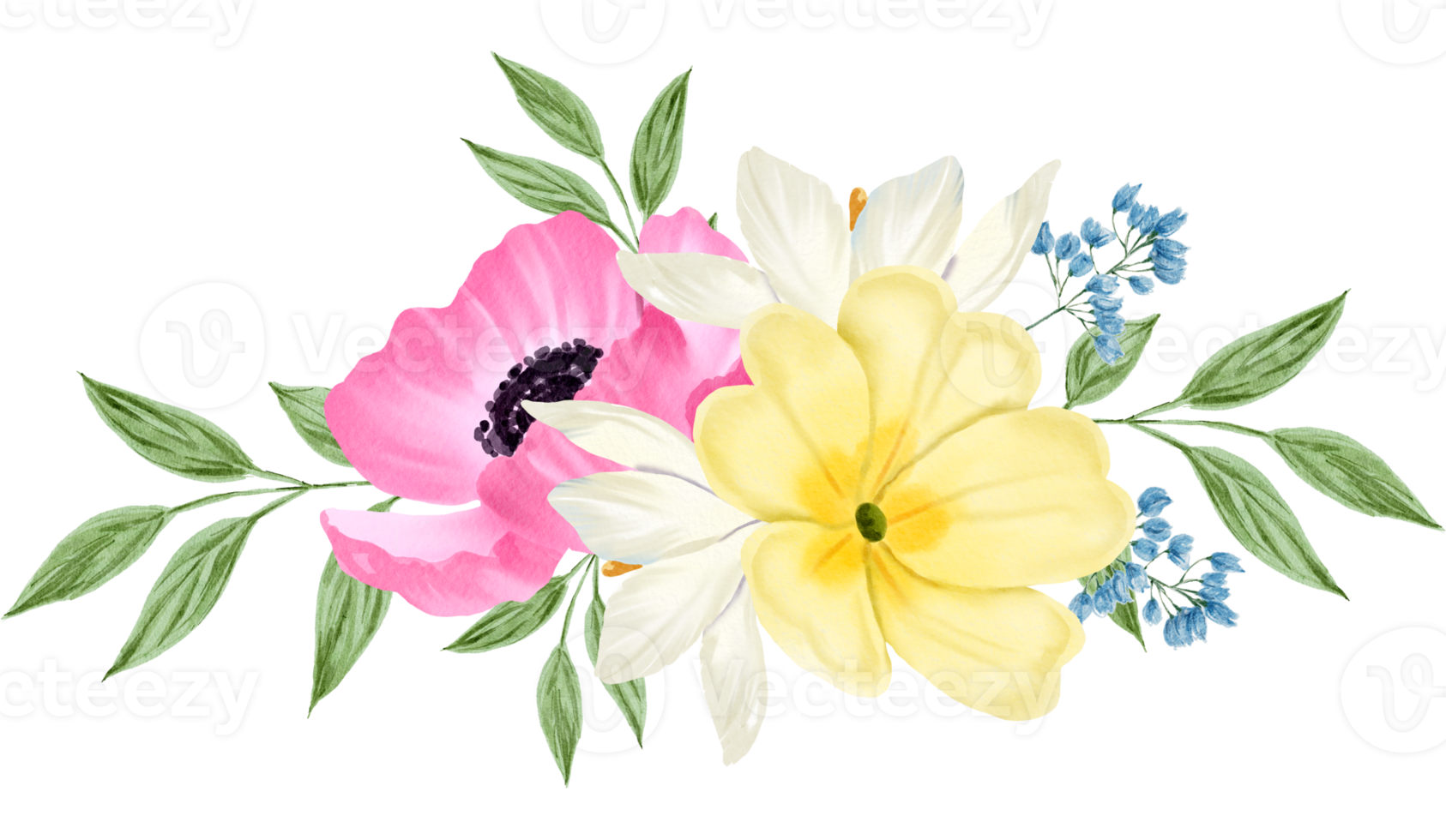 bloem krans en boeket waterverf clip art png