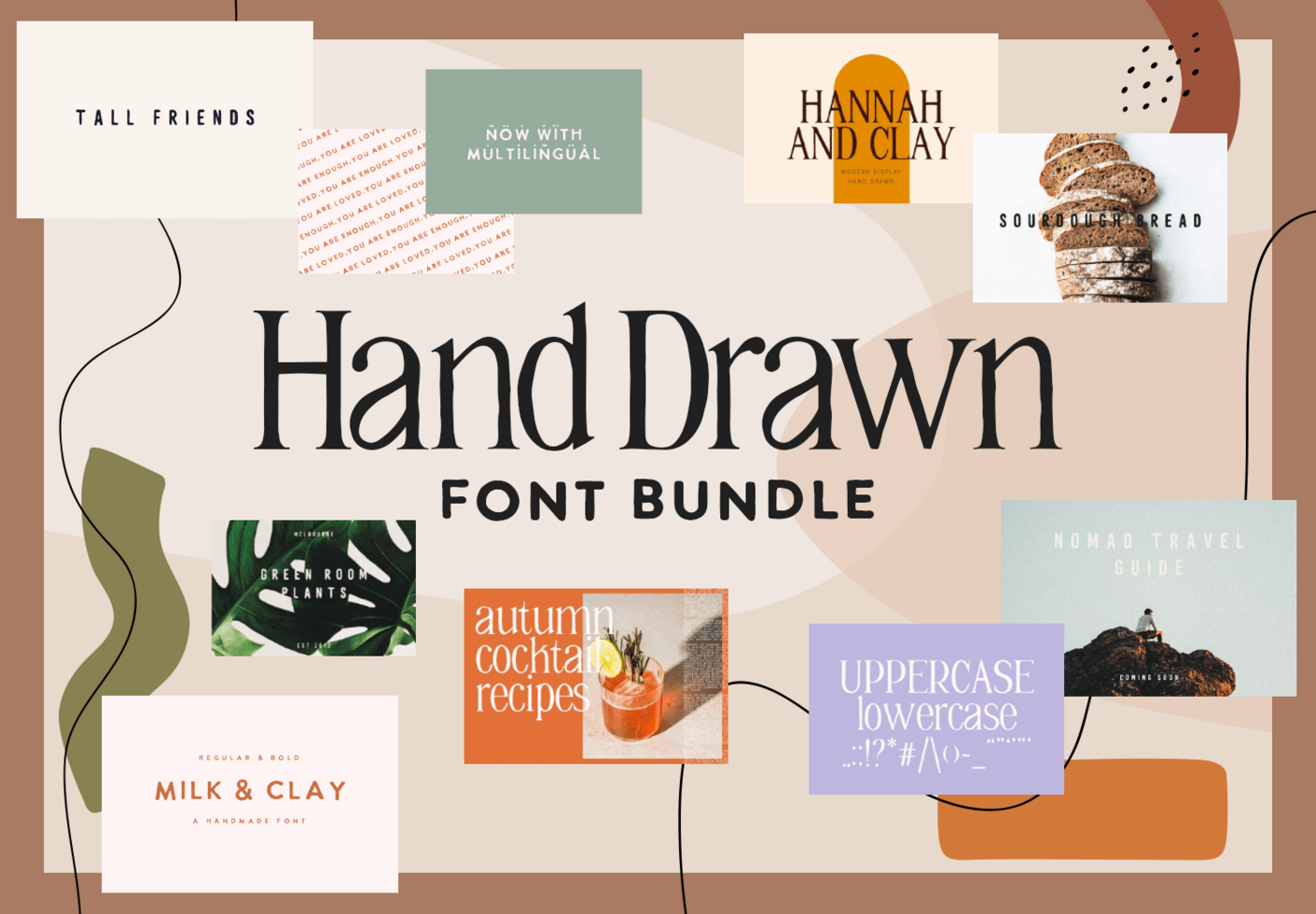 Edgy Hand-Drawn Font Bundle