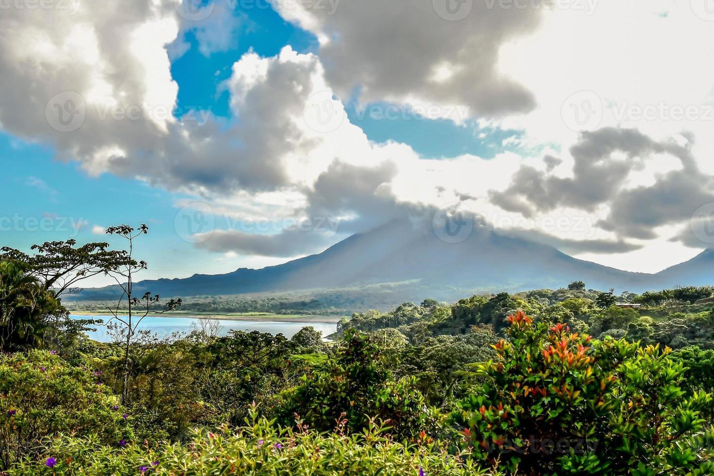 Scenic volcano view photo