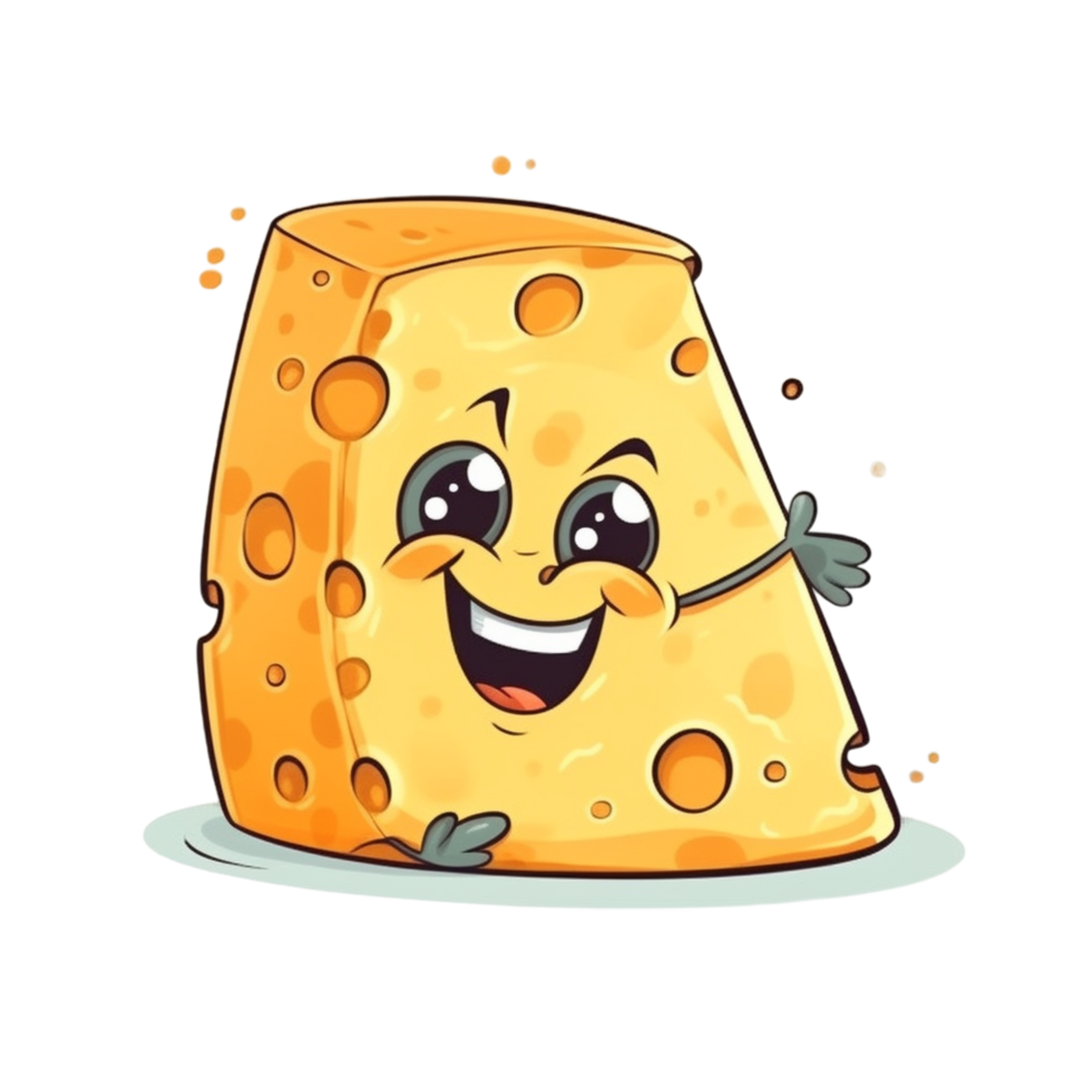 Cartoon cheese aesthetic png