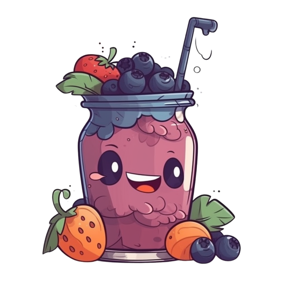 Karikatur Smoothie ai generativ png