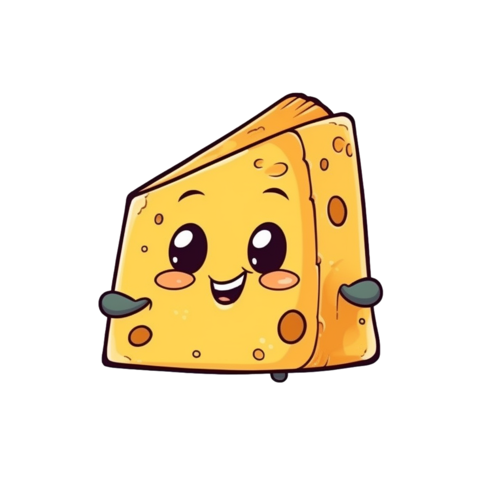 Cartoon cheese aesthetic png