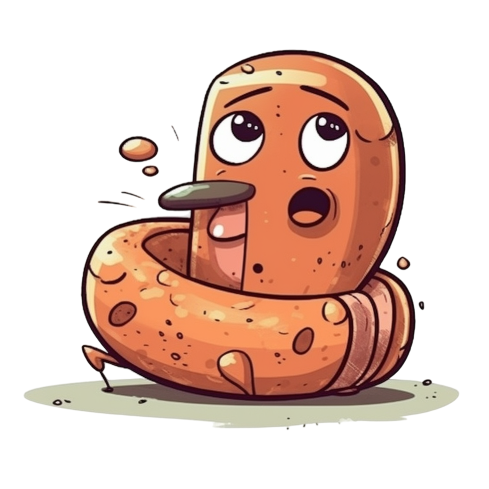 cartoon sausage AI Generative png