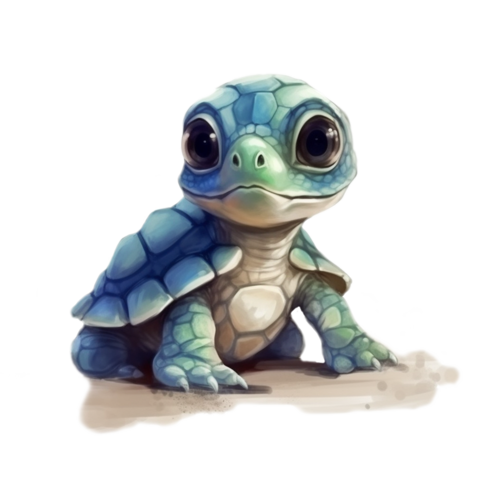 Watercolor Baby Turtle png