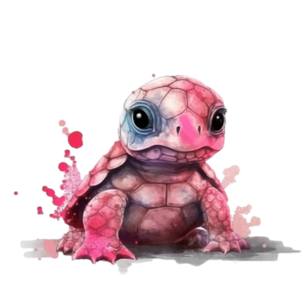 Girl Baby Turtle AI Generative png