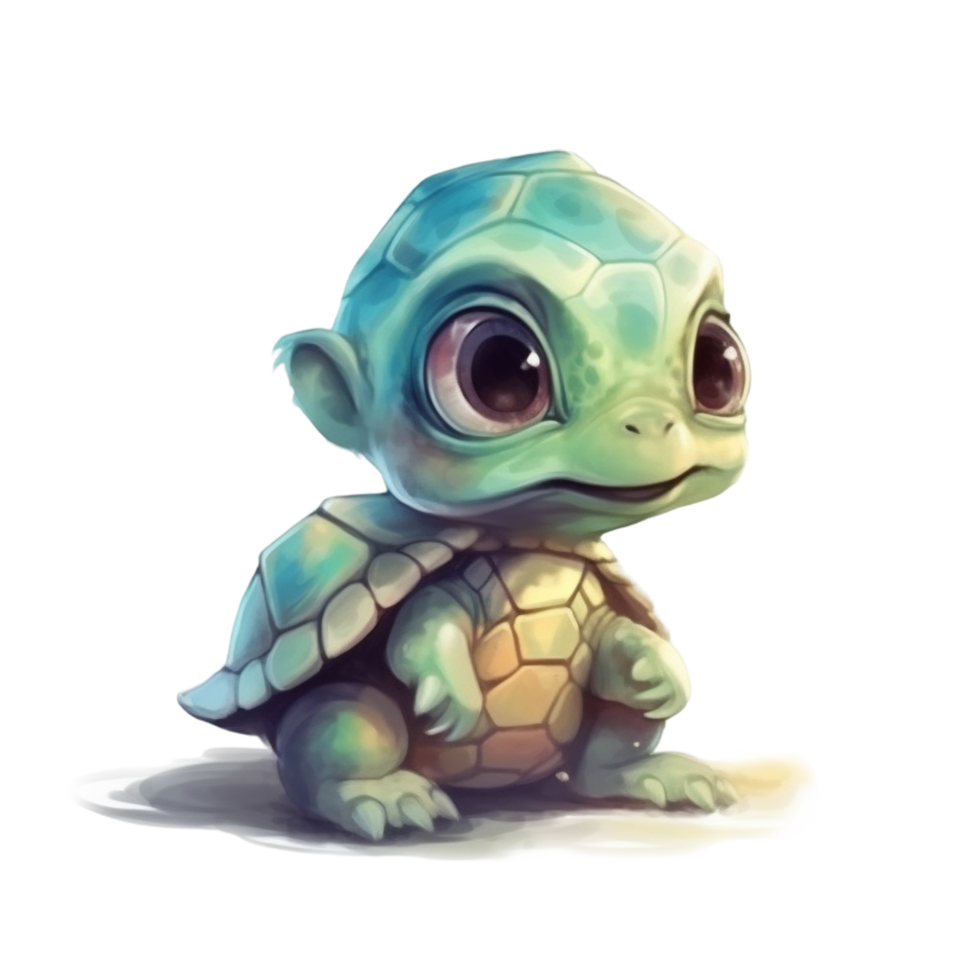 Watercolor Baby Turtle png