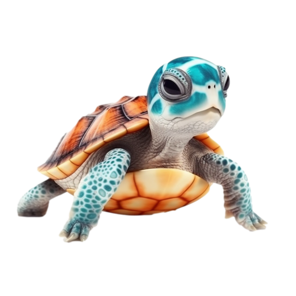 acuarela bebé Tortuga ai generativo png