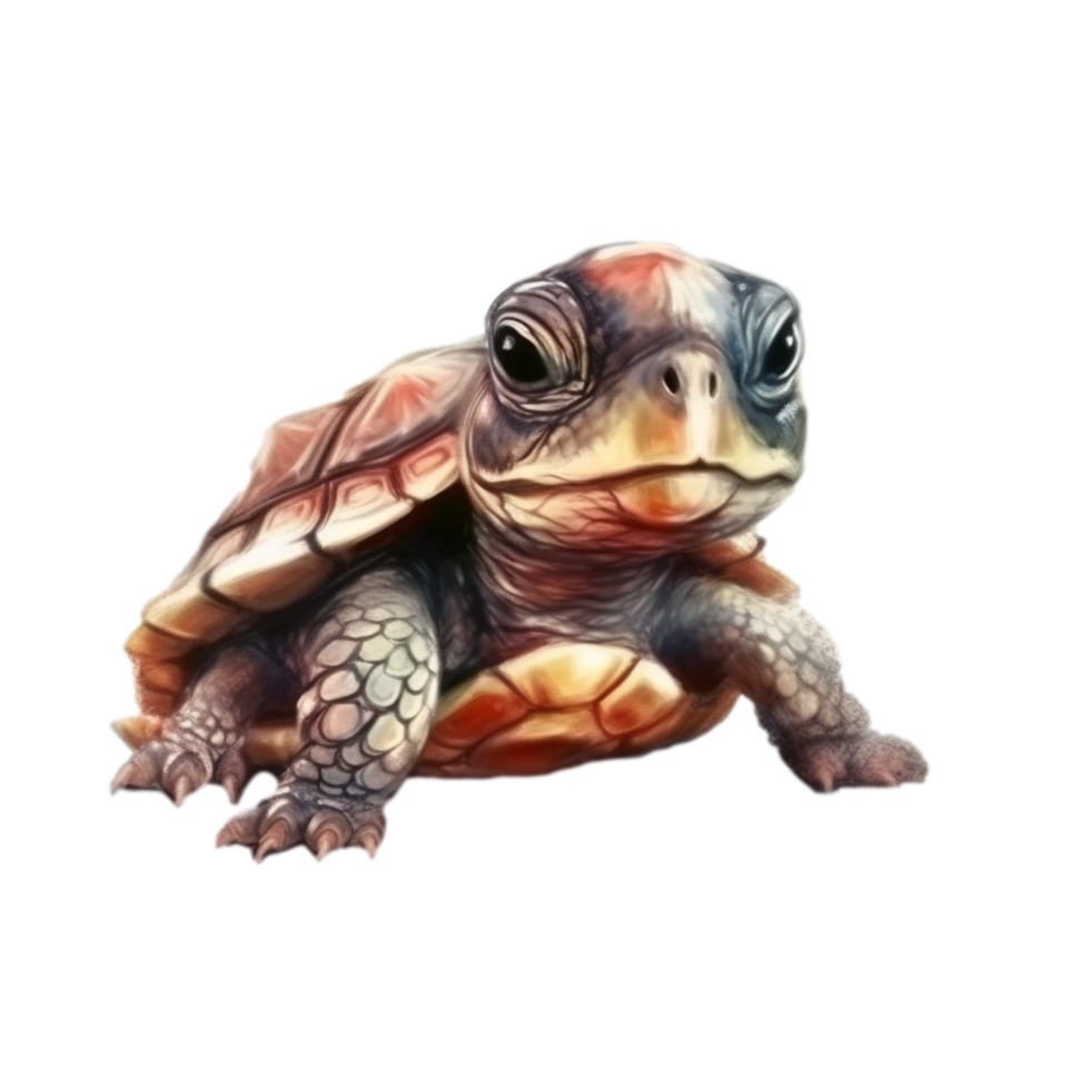 acuarela bebé Tortuga ai generativo png