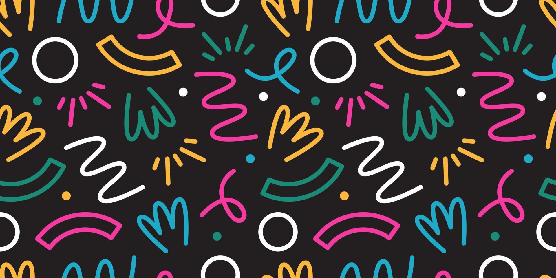 Pattern with squiggles vector