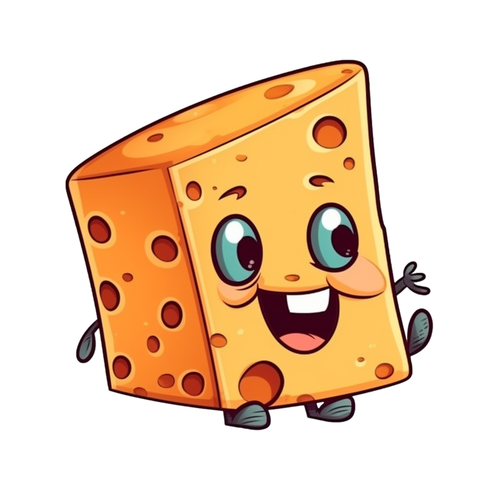 Cartoon cheese aesthetic png