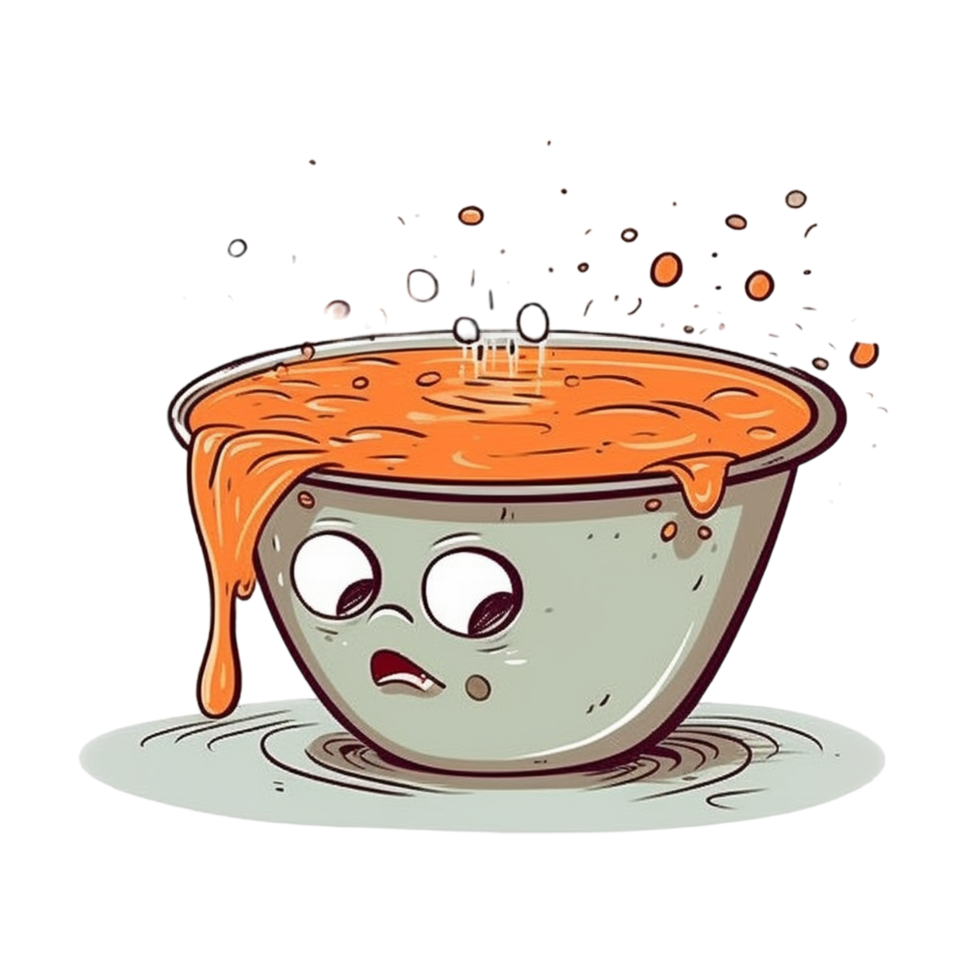 dessin animé soupe ai génératif png