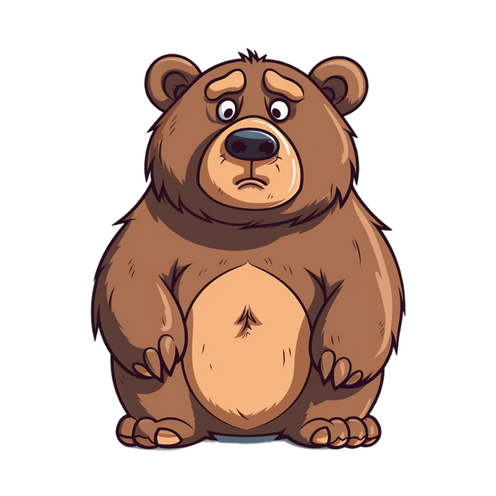 Cartoon brown bear png