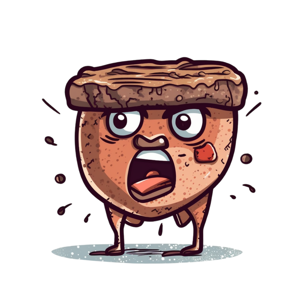 Cartoon Steak AI Generative png