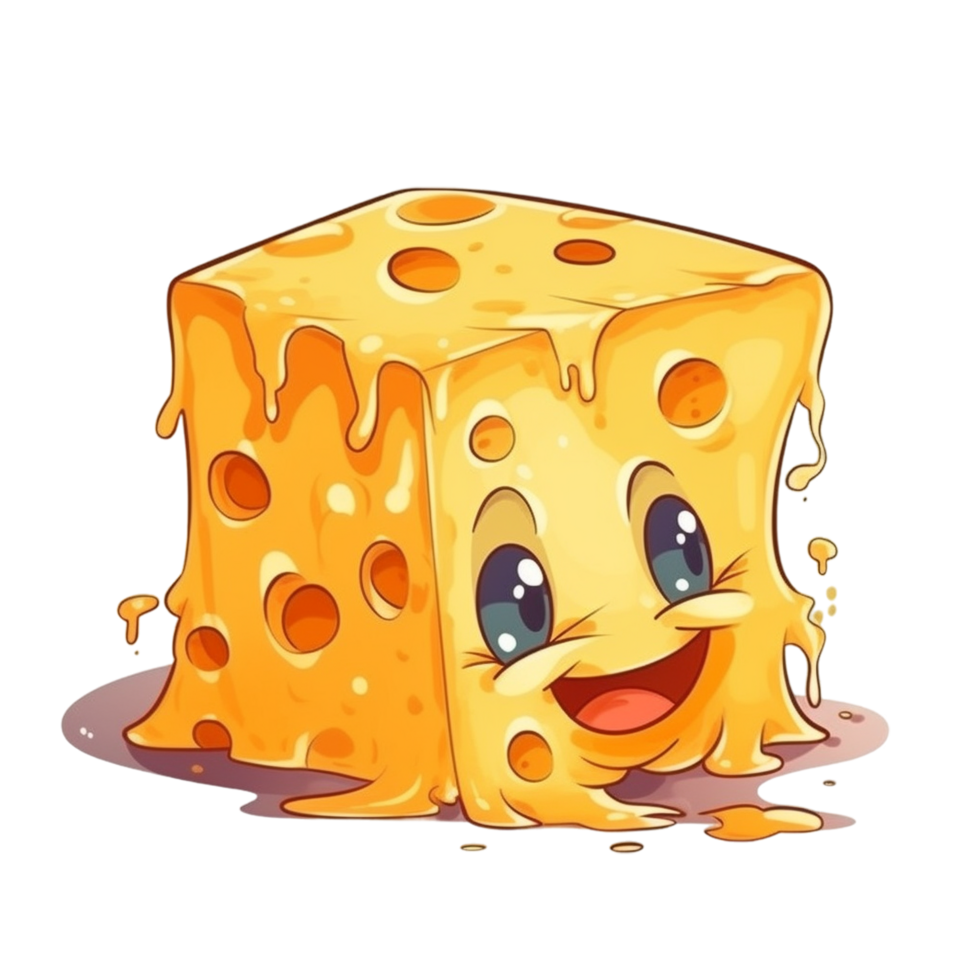Cartoon cheese aesthetic png