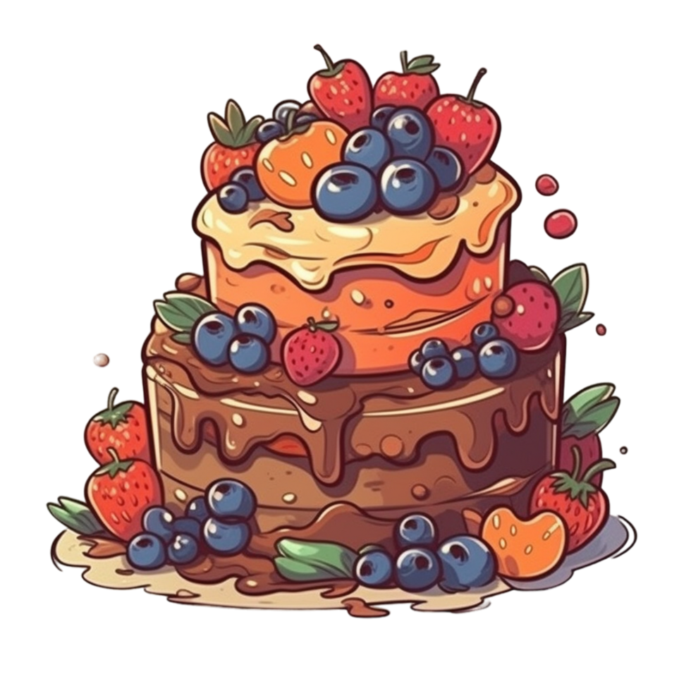 cartoon cake aesthetic png