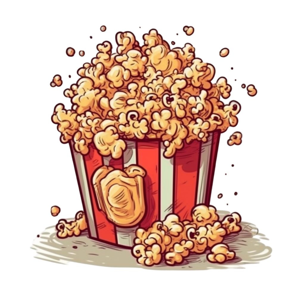 popcorn doos ai generatief png