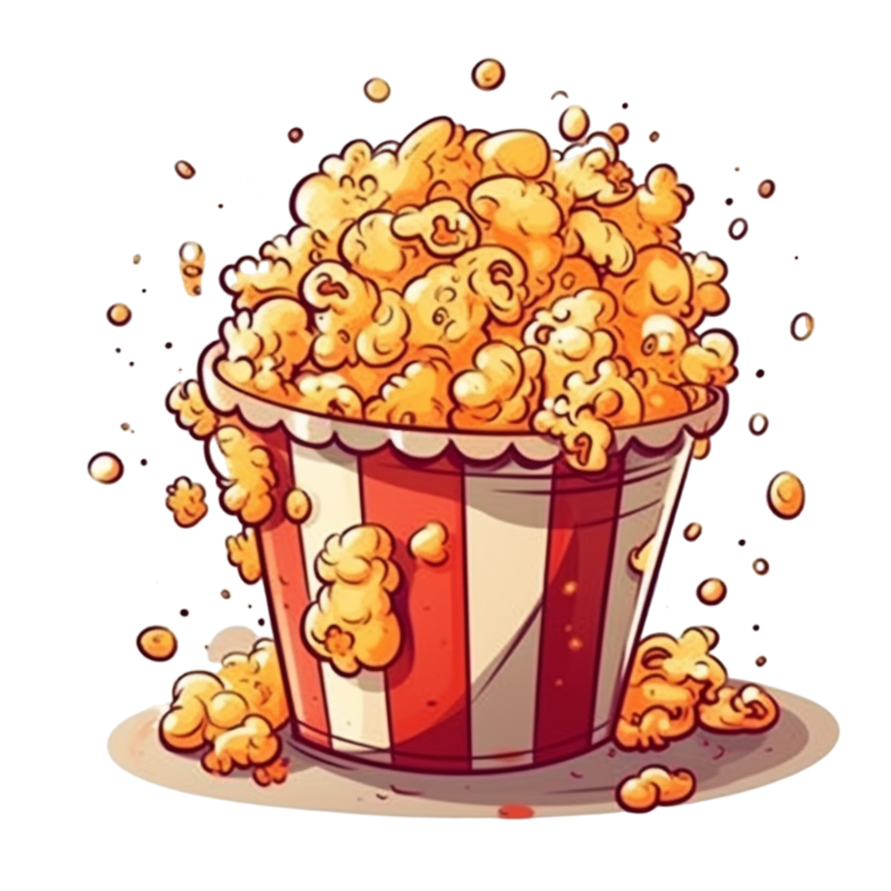 pop corn boîte ai génératif png