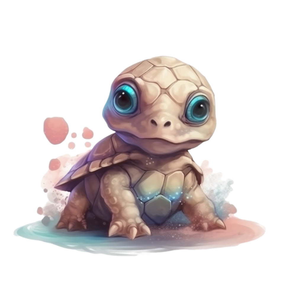 Watercolor Baby Turtle png
