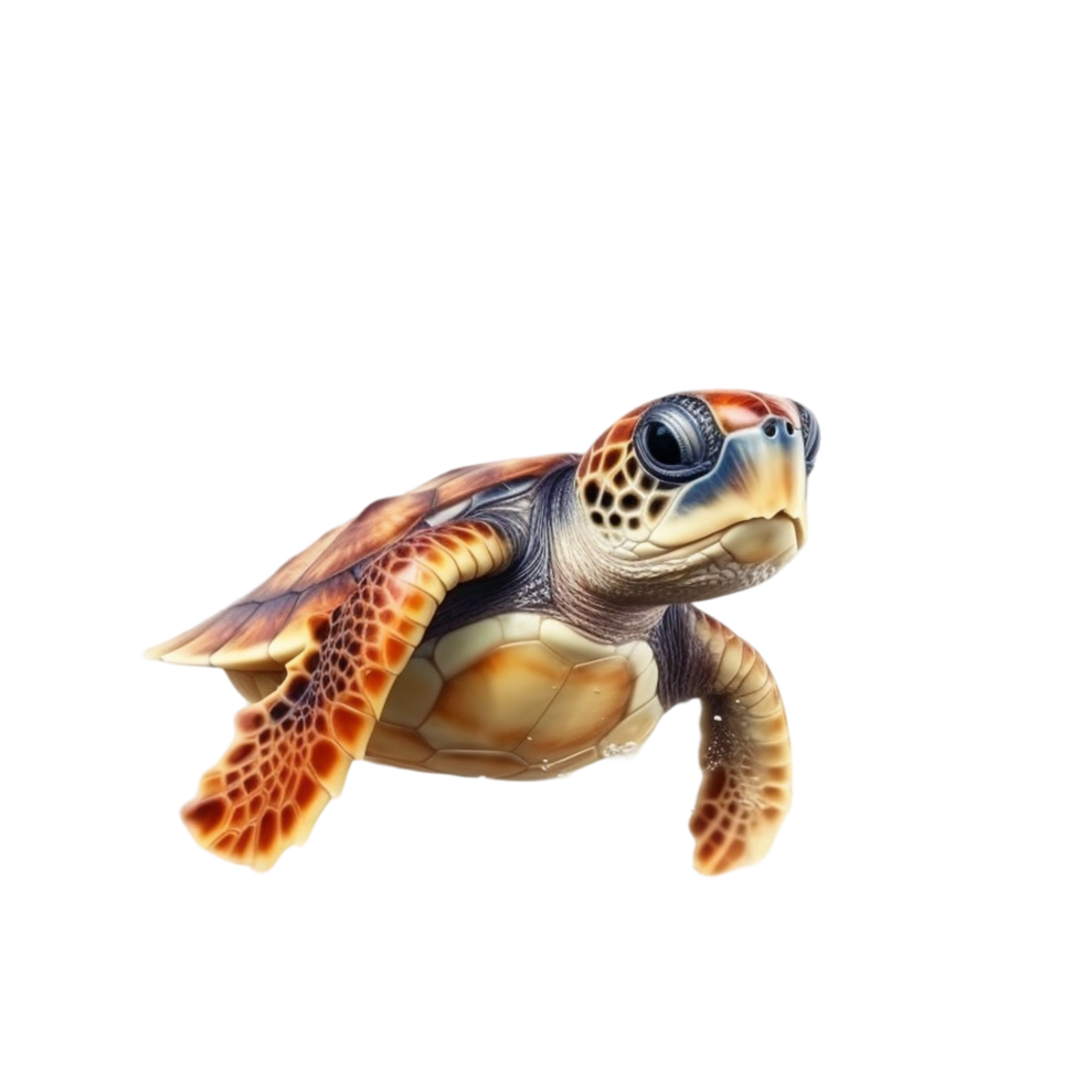 aquarelle bébé tortue ai génératif png