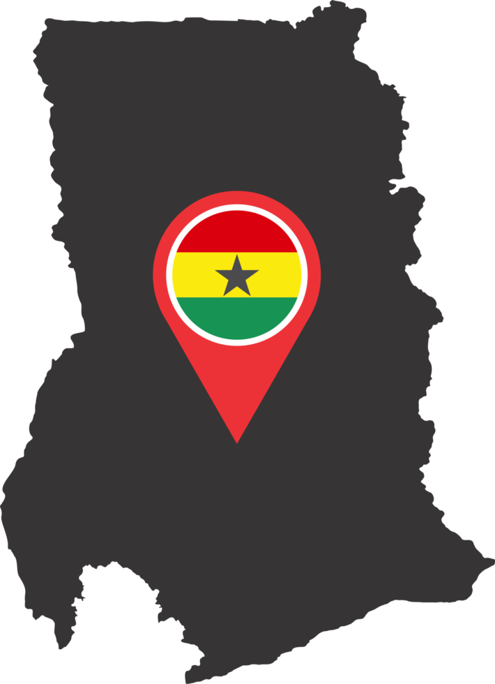 Ghana épingle carte emplacement png