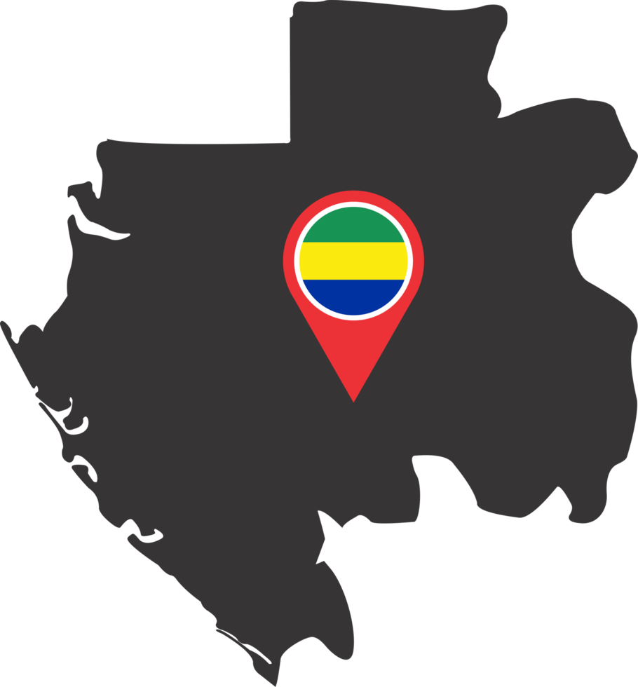 Gabon pin map location png