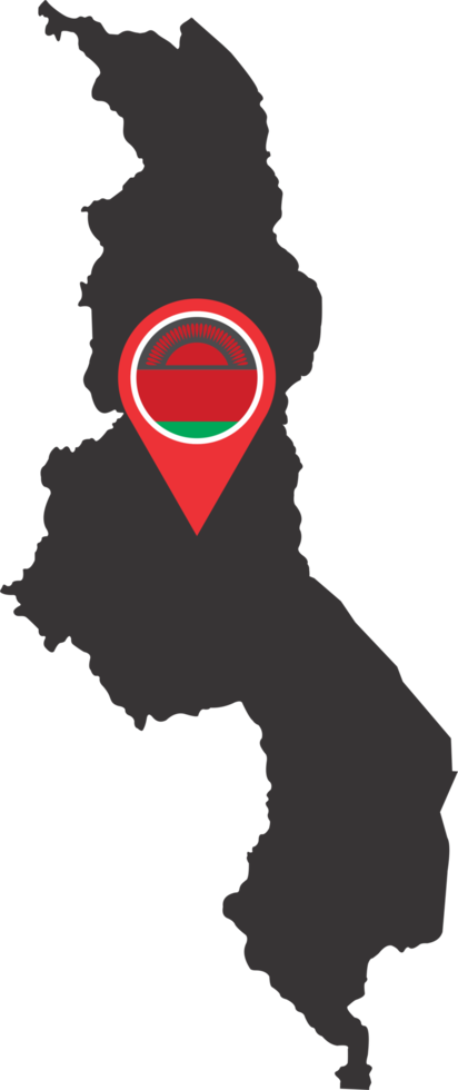 Malawi pin map location png